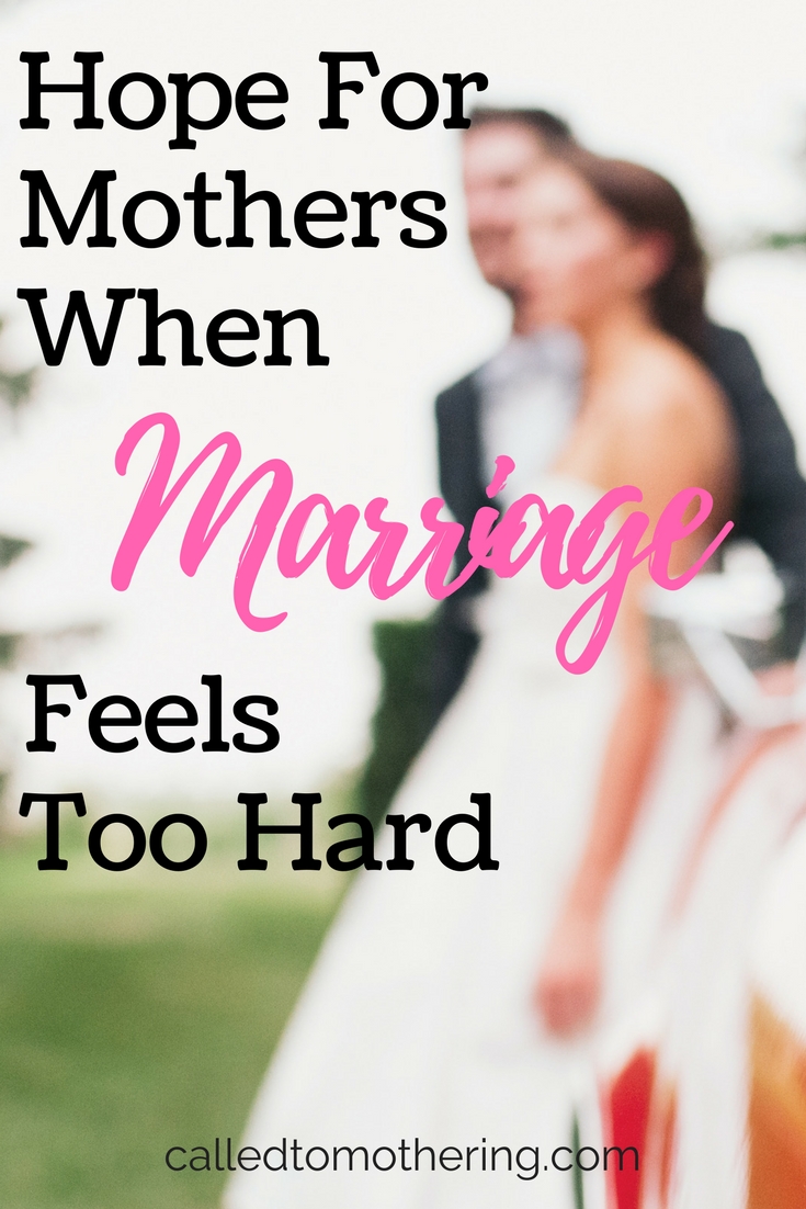 Christian wives and mothers are being encouraged these days to listen to their feelings when it seems too hard to stay married. Read why there is hope for your difficult marriage, even when that "still small voice" tells you to give up.