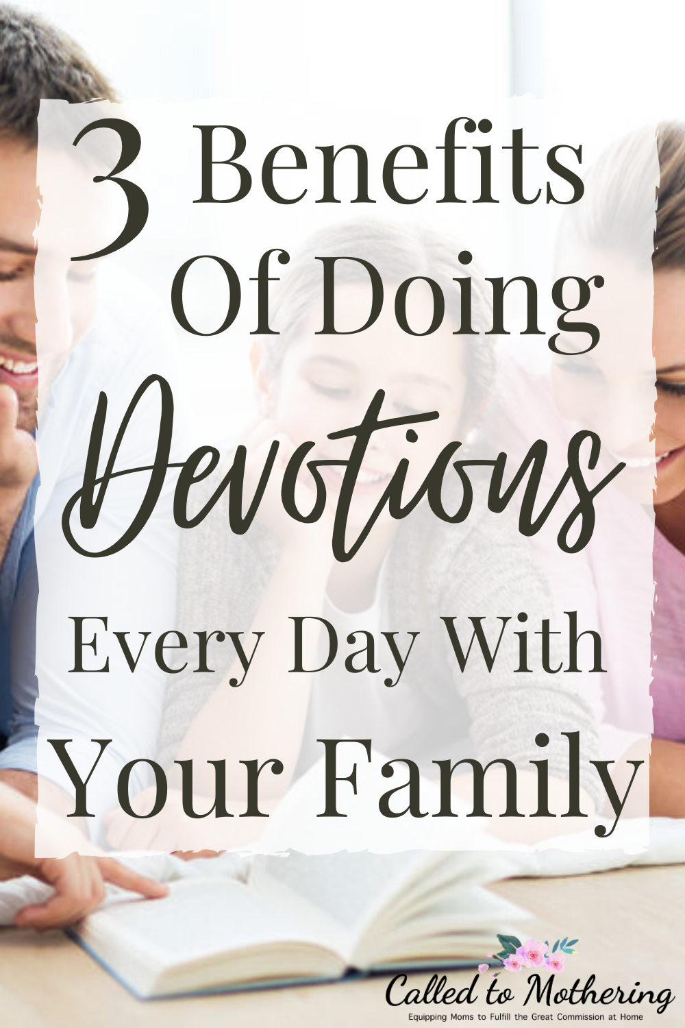 Gathering everyone together for devotions in your busy day can be difficult but it reaps so many benefits, including a stronger family. #familydevotions #familydiscipleship #christianparenting